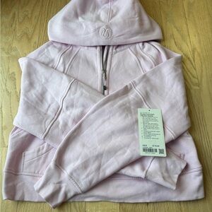 lululemon meadowsweet pink scuba oversized half zip hoodie